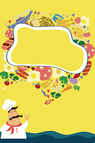 卡通厨师背景图片 为食品行业增添创意与活力
