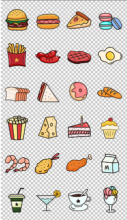 食物与日用品的简笔画艺术